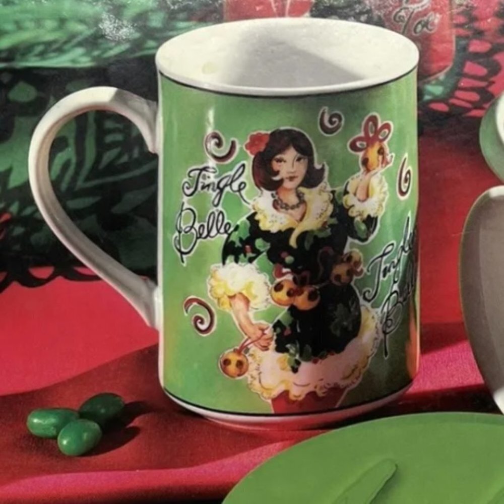 American Atelier Jingle Belles Holiday Mug - Picture 2 of 8